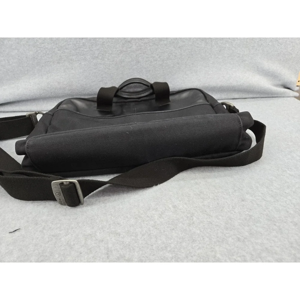 Tumi T-tech‎ Leather and Nylon Portfolio Laptop Black Briefcase Pockets Bag